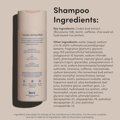 Hers Full Volume Shampoo & Conditioner Set - Biovolume 128 & Biotin Formula - Volumizing, Shine-Boosting Hair Care - Paraben-Free - Coastal Cedar Citron Scent - 6.4 Fl Oz, 2 Count Avelisse