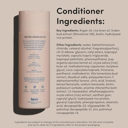 Hers Full Volume Shampoo & Conditioner Set - Biovolume 128 & Biotin Formula - Volumizing, Shine-Boosting Hair Care - Paraben-Free - Coastal Cedar Citron Scent - 6.4 Fl Oz, 2 Count Avelisse
