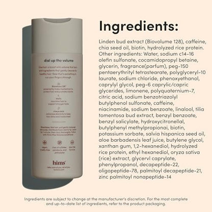 Hims Max Volume Shampoo - Biovolume 128, Biotin & Rice Protein for Root Lift & Thickening - Paraben-Free, Sulfate-Free, Vegan - Citrus Spice Scent - 6.4 Fl Oz (Pack of 2) Avelisse