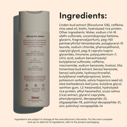 Hims Max Volume Shampoo - Biovolume 128, Biotin & Rice Protein for Root Lift & Thickening - Paraben-Free, Sulfate-Free, Vegan - Citrus Spice Scent - 6.4 Fl Oz (Pack of 2) Avelisse