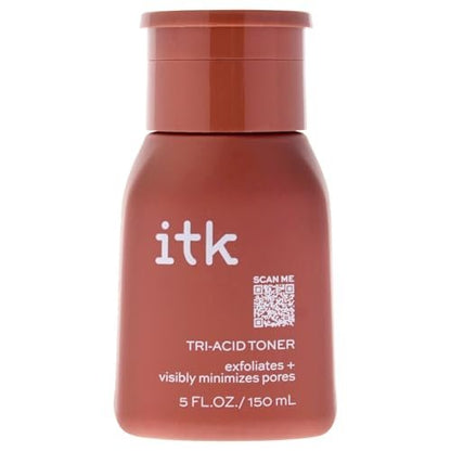 ITK Tri-Acid Facial Toner with AHA, BHA, PHA + Niacinamide – Exfoliate & Brighten, Minimize Pores, 5 Fl Oz Avelisse