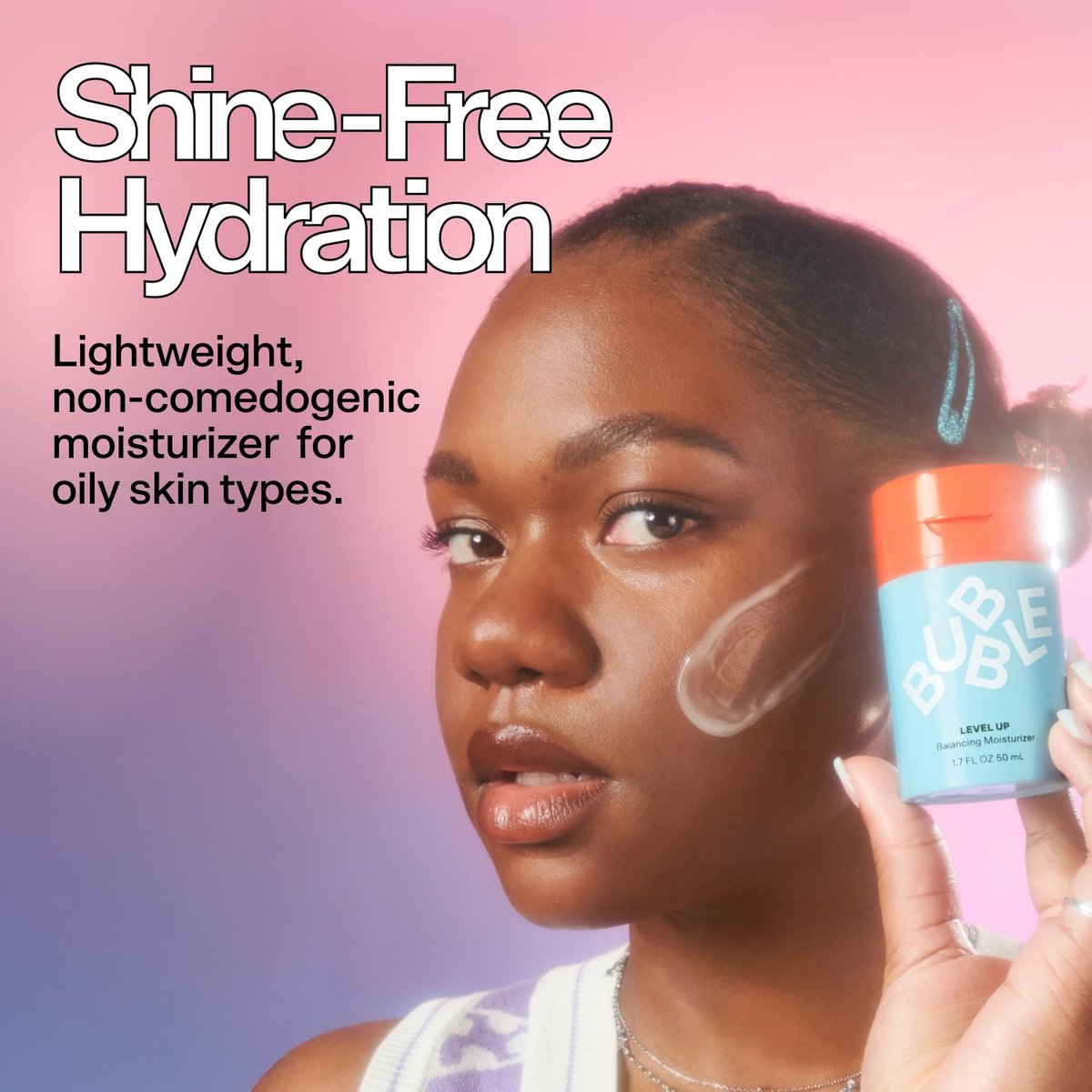 Bubble Skincare Level Up Gel Face Moisturizer for Oily Skin - Travel Size Lightweight Gel Moisturizer with Niacinamide + Zinc, Balancing & Hydrating Face Lotion to Improve Texture & Reduce Shine (50ml) - görsel 7