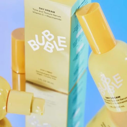 Bubble Skincare Day Dream Vitamin C Serum - Lightweight Hydrating Face Serum with Niacinamide + Ceramides - Helps Even Skin Tone & Improve Texture - Summer Skincare Essential (30ml)