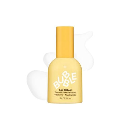 Bubble Skincare Day Dream Vitamin C Serum - Lightweight Hydrating Face Serum with Niacinamide + Ceramides - Helps Even Skin Tone & Improve Texture - Summer Skincare Essential (30ml)