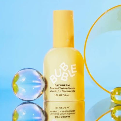 Bubble Skincare Day Dream Vitamin C Serum - Lightweight Hydrating Face Serum with Niacinamide + Ceramides - Helps Even Skin Tone & Improve Texture - Summer Skincare Essential (30ml)