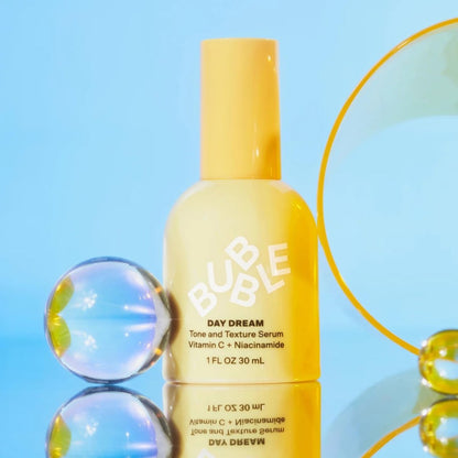 Bubble Skincare Day Dream Vitamin C Serum - Lightweight Hydrating Face Serum with Niacinamide + Ceramides - Helps Even Skin Tone & Improve Texture - Summer Skincare Essential (30ml)