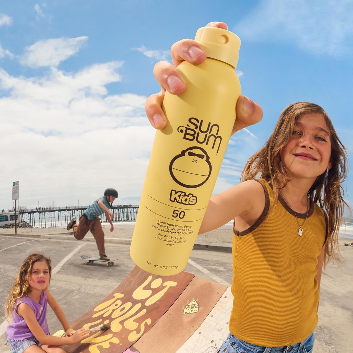 Sun Bum Kids SPF 50 Sunscreen Clear Body Spray - Broad Spectrum Water-Resistant with Vitamin E - Hawaii 104 Act Compliant - 6 oz Avelisse