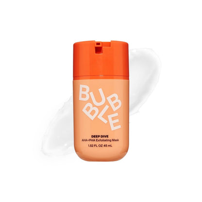 Bubble Skincare Deep Dive AHA + PHA Exfoliating Mask - Gentle Facial Exfoliator for Oil Control and Even Skin Tone with Azelaic Acid and Willow Bark Extract (45ml / 1.52 oz) Avelisse