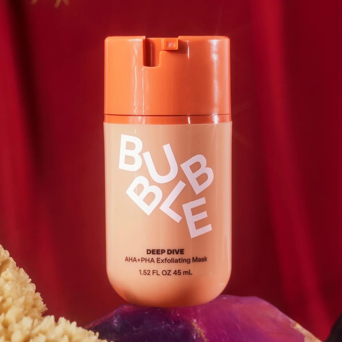 Bubble Skincare Deep Dive AHA + PHA Exfoliating Mask - Gentle Facial Exfoliator for Oil Control and Even Skin Tone with Azelaic Acid and Willow Bark Extract (45ml / 1.52 oz) Avelisse