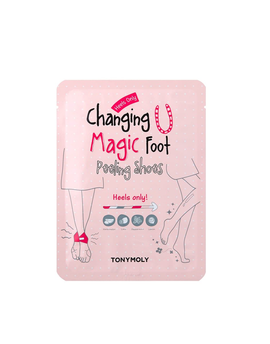 TONYMOLY Changing U Magic Foot Peeling Shoes – Exfoliating Foot Mask with AHA & Watermelon Extract for Dry, Cracked Heels & Callus Removal, Baby Soft Feet Spa Treatment, 1 Pair - görsel 1