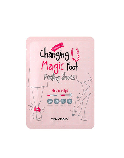 TONYMOLY Changing U Magic Foot Peeling Shoes – Exfoliating Foot Mask with AHA & Watermelon Extract for Dry, Cracked Heels & Callus Removal, Baby Soft Feet Spa Treatment, 1 Pair