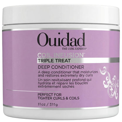 Ouidad Coil Infusion Triple Treat Deep Conditioner 11oz – Moisture Mask for 3C 4A 4B 4C Curly Coily Hair Avelisse