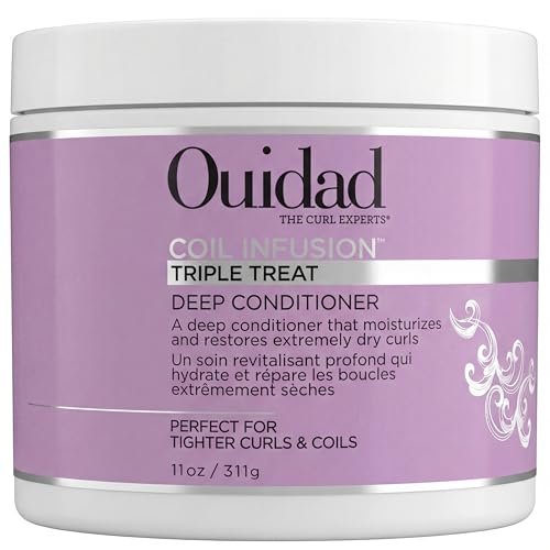 Ouidad Coil Infusion Triple Treat Deep Conditioner 11oz – Moisture Mask for 3C 4A 4B 4C Curly Coily Hair Avelisse