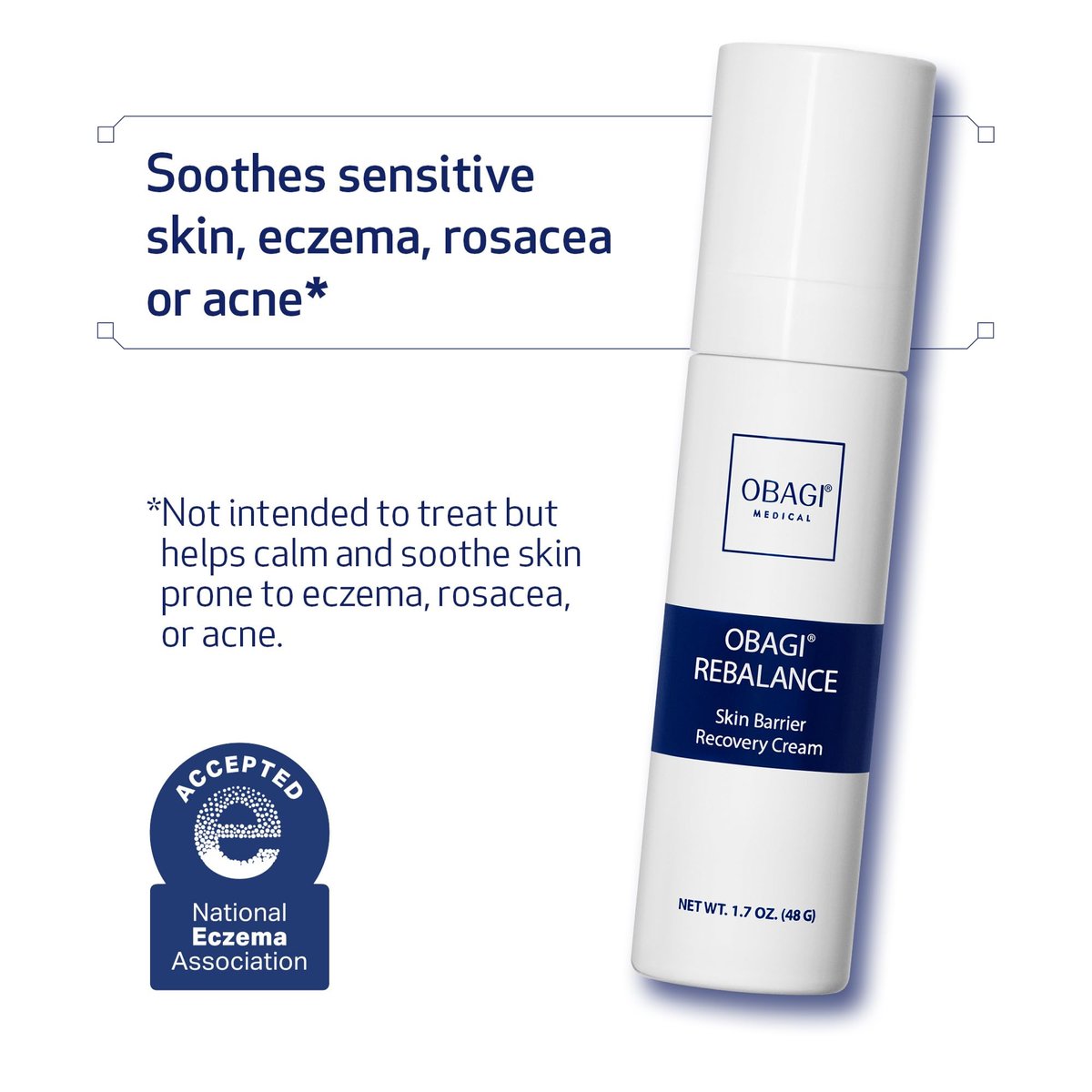 Obagi Rebalance Skin Barrier Recovery Cream – Soothing Probiotic Moisturizer for Sensitive Skin with Ceramides and Niacinamide – Reduces Redness, Eczema, Rosacea, Acne – 1.7 oz Avelisse