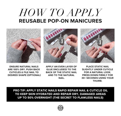 Static Nails Brush On Nail Glue – Mess-Free, Long-Lasting Adhesive for Press-Ons & Acrylic Tips