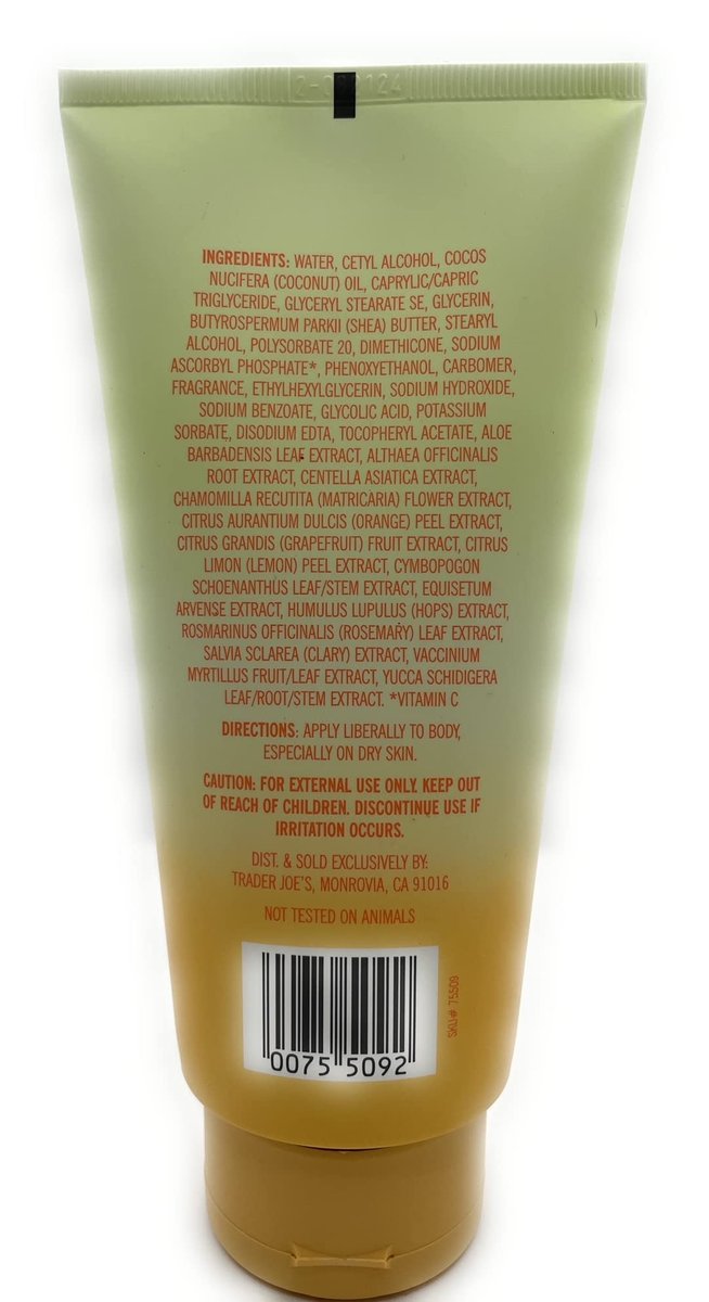 Trader Joe's Vitamin C Firming Body Butter with Glycolic Acid - 8 oz Avelisse