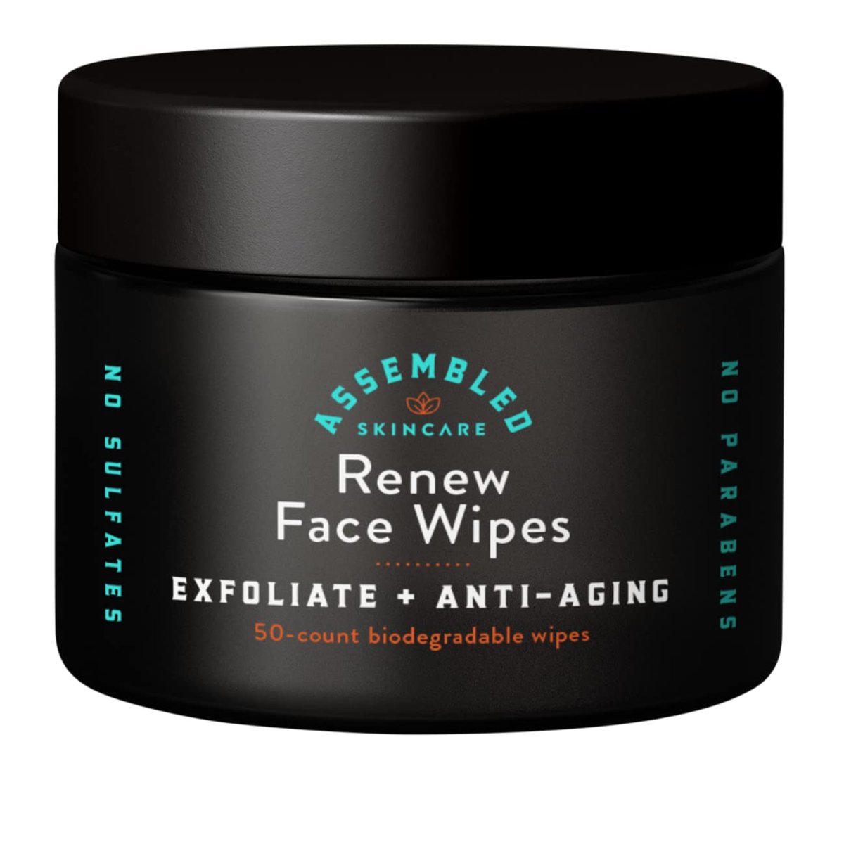 Renew Exfoliating Face Wipes - Anti-Aging & Pre-Shave Towelettes, 50 Count Avelisse