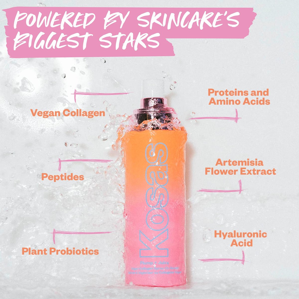Kosas Plump and Juicy Vegan Collagen Spray-On Serum – Firm, Soothe & Hydrate Skin (3.38 oz) Avelisse