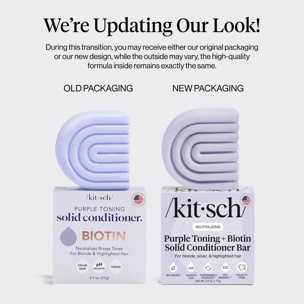 Kitsch Toning Purple Conditioner Bar for Blondes & Color Treated Hair - Vegan, Silicone & Sulfate Free with Biotin - 2.7 oz - görsel 13