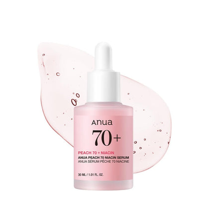 Anua Peach 70 Niacinamide Serum – Daily Glow Serum for Glass Skin, Hydrating & Lightweight Korean Face Serum with Vitamin B12, 1.01 fl.oz Avelisse
