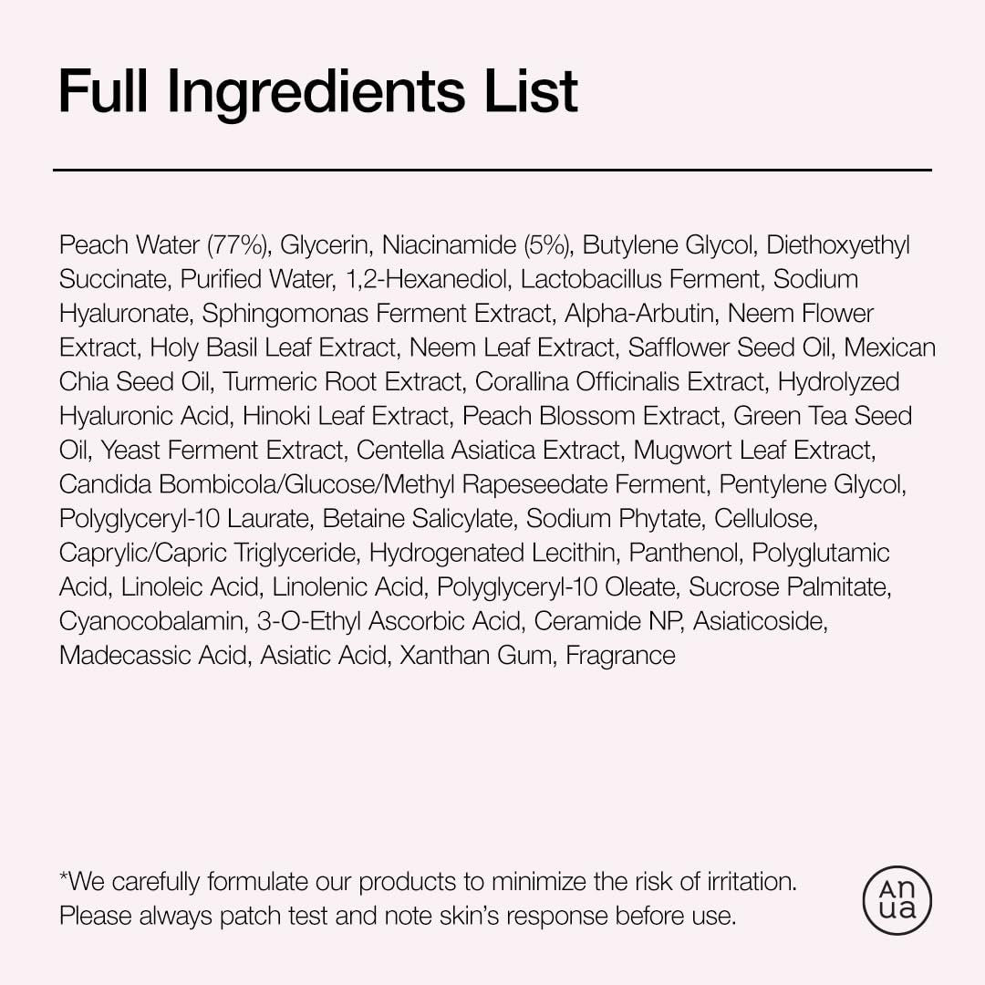 Anua Peach 70 Niacinamide Serum – Daily Glow Serum for Glass Skin, Hydrating & Lightweight Korean Face Serum with Vitamin B12, 1.01 fl.oz Avelisse