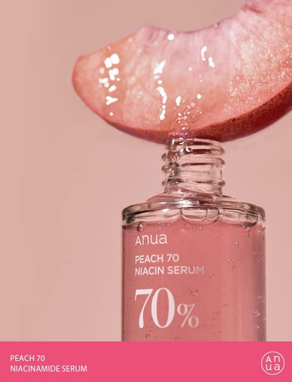 Anua Peach 70 Niacinamide Serum – Daily Glow Serum for Glass Skin, Hydrating & Lightweight Korean Face Serum with Vitamin B12, 1.01 fl.oz Avelisse