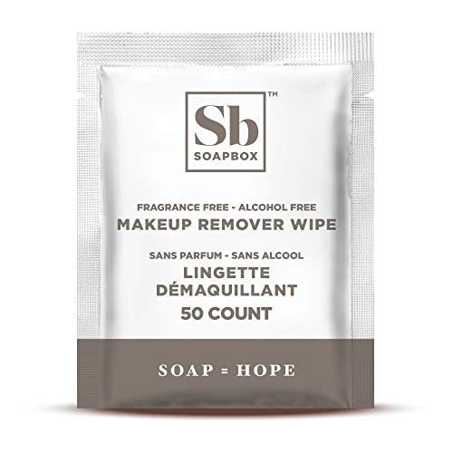 Soapbox Fragrance-Free Makeup Remover Wipes - Gentle Facial Cleansing Wipes for Dirt and Oil, Alcohol Free, 50 Count Avelisse