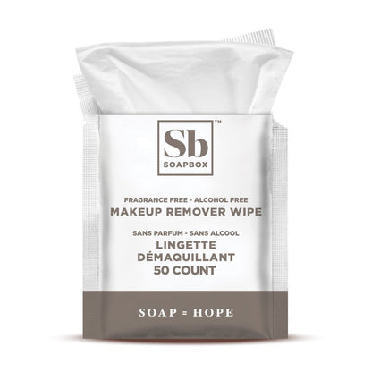 Soapbox Fragrance-Free Makeup Remover Wipes - Gentle Facial Cleansing Wipes for Dirt and Oil, Alcohol Free, 50 Count Avelisse