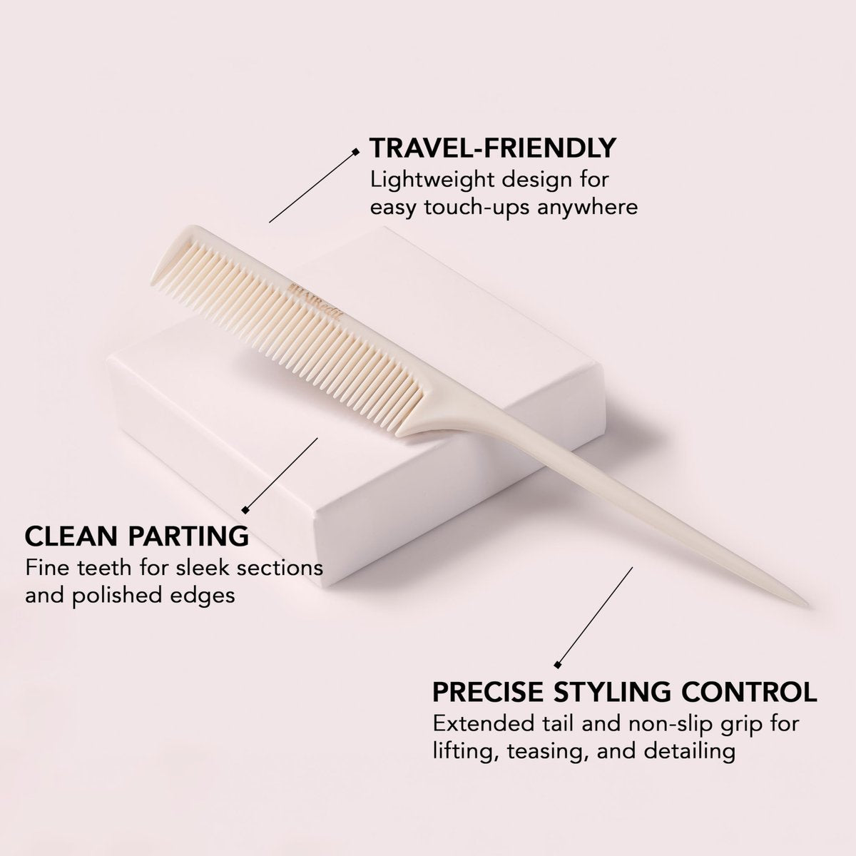 The Hair Edit Section & Style Rat Tail Comb – Versatile Use: Suitable for all hair types—straight, wavy, curly, or – Image 5