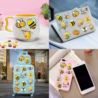 96PCS Bee Pre-Cut Temporary Tattoos for Kids – Cute Party Favors & Decorations, Perfect for Birthday Parties, School Prizes, and Themed Gifts for Boys & Girls