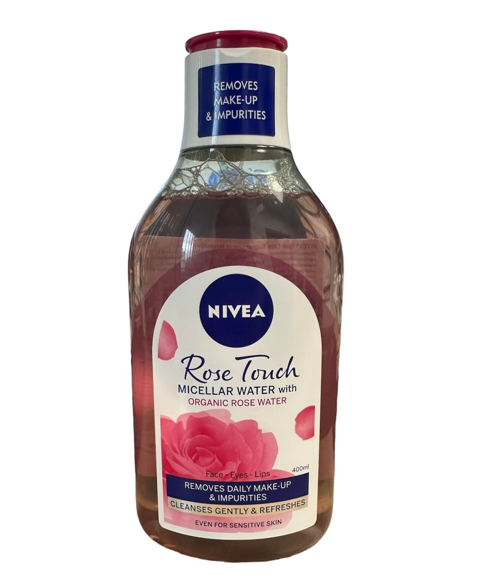 NIVEA Rose Touch Micellar Water with Organic Rose Water, Bundle of 2 (2 x 400 ml) - Gentle Facial Cleansing Liquid for Daily Makeup Removal and Refreshing Skin Care, Suitable for All Skin Types - görsel 5