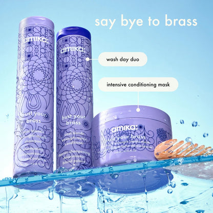 Amika Bust Your Brass Cool Blonde Strength Repair Conditioner - 275ml Avelisse