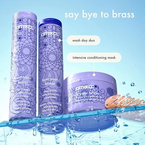 Amika Bust Your Brass Cool Blonde Strength Repair Conditioner - 275ml Avelisse