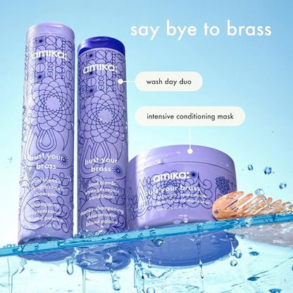 Amika Bust Your Brass Cool Blonde Strength Repair Conditioner - 275ml Avelisse