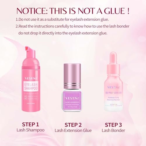 VEYES INC Super Lash Bonder for Eyelash Extensions – SU-PREP Bonder, Glue Accelerator & Lash Sealant - görsel 8