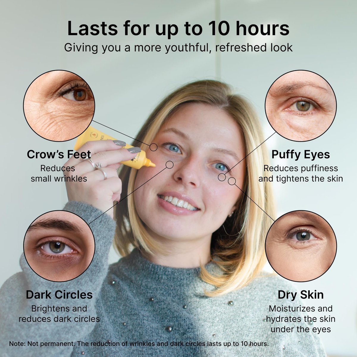 SEAMANTIKA PUFFINESS AWAY Eye Cream - Instant Eye Bag Remover with Eyeliss & Vitamin C, 0.8 fl oz - Temporary Reduction of Puffiness, Wrinkles & Dark Circles Avelisse