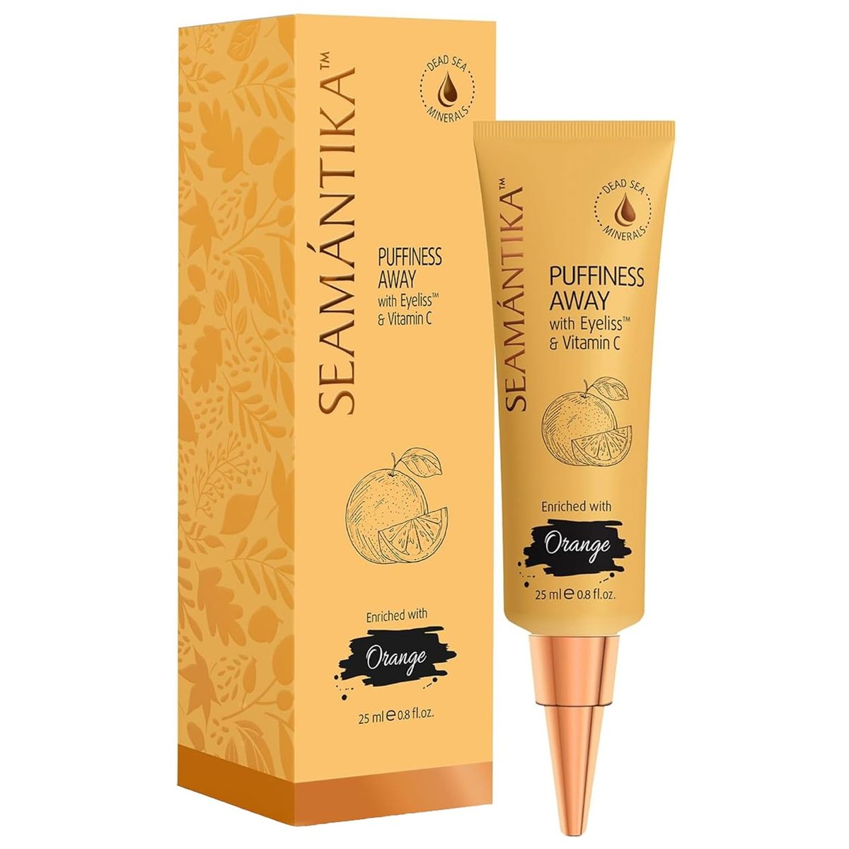 SEAMANTIKA PUFFINESS AWAY Eye Cream - Instant Eye Bag Remover with Eyeliss & Vitamin C, 0.8 fl oz - Temporary Reduction of Puffiness, Wrinkles & Dark Circles Avelisse