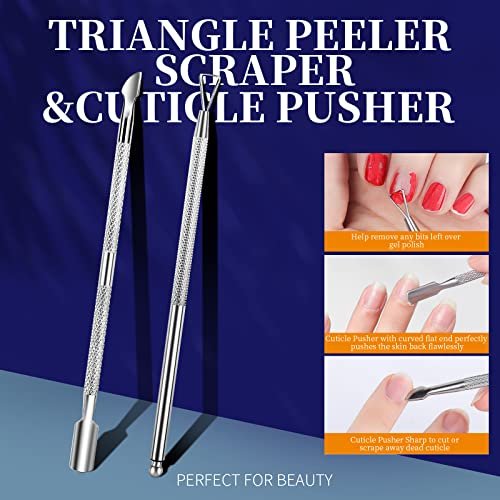 Teenitor Nail Soaking Bowl Set – Soak Off Gel Polish & Dip Powder Remover with Manicure Tools, Cuticle Care, Nail File Buffer (Milk and Honey) - görsel 10