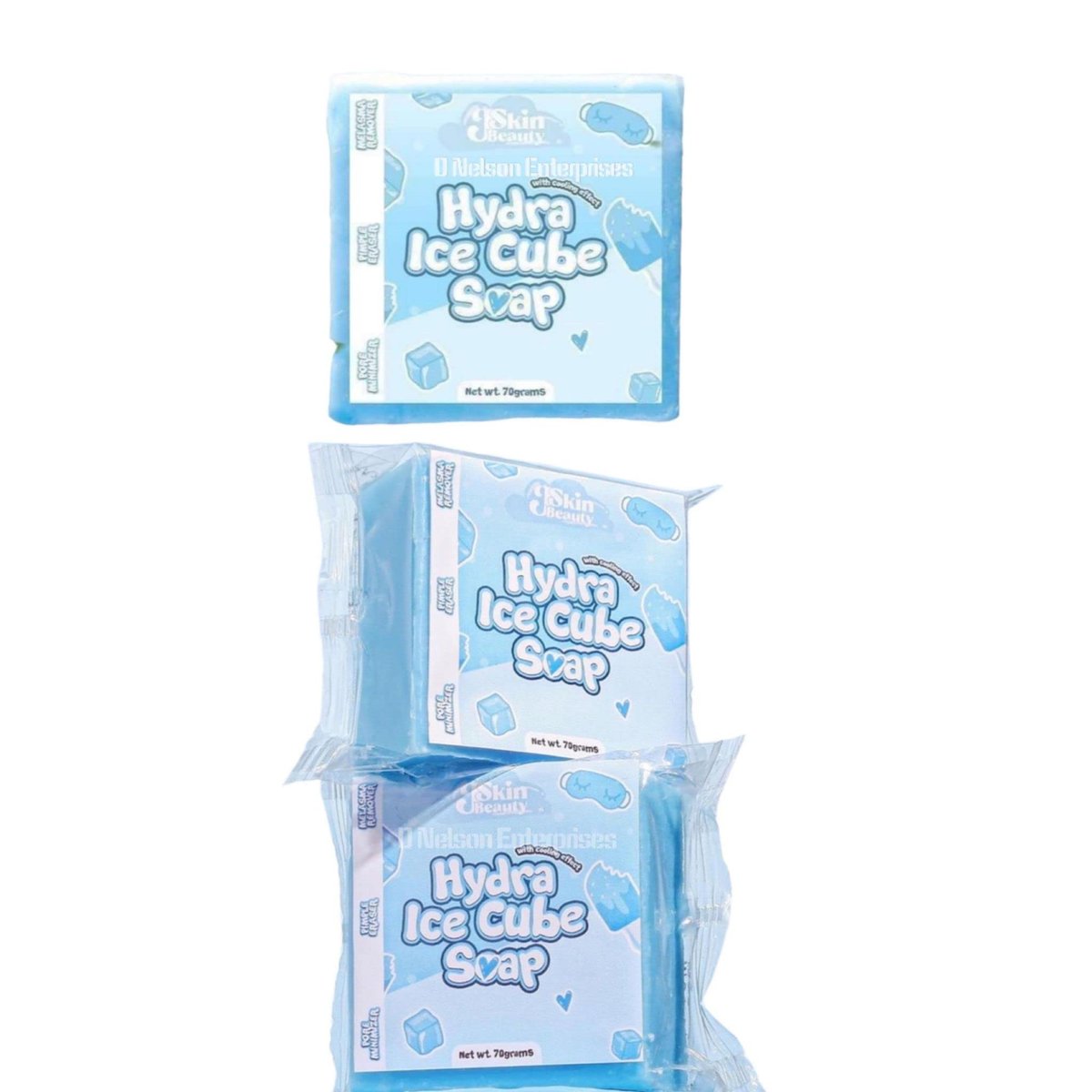 J Skin Beauty HYDRA ICE CUBE Soap - 3 Bars, 70g Each - Hydrating Facial & Body Cleanser - görsel 1