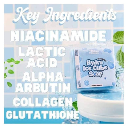 J Skin Beauty HYDRA ICE CUBE Soap - 3 Bars, 70g Each - Hydrating Facial & Body Cleanser
