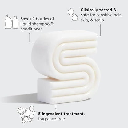 Kitsch 2-in-1 Shampoo Bar and Body Wash - Ultra Sensitive, Vegan & Natural, 5-Ingredient Formula for Hair & Body - Scent-Free, 3.2 oz