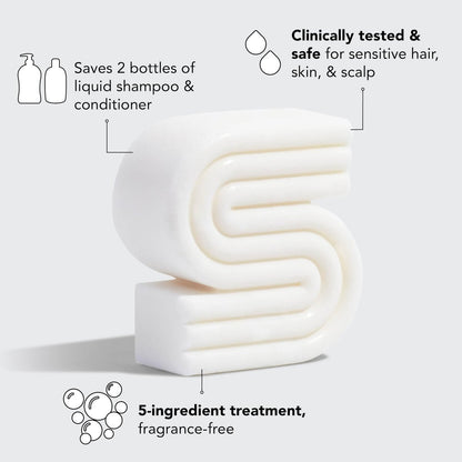 Kitsch 2-in-1 Shampoo Bar and Body Wash - Ultra Sensitive, Vegan & Natural, 5-Ingredient Formula for Hair & Body - Scent-Free, 3.2 oz