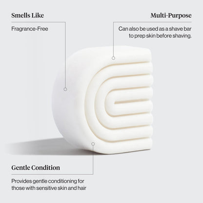 Kitsch 2-in-1 Ultra Sensitive Conditioner Bar & Shaving Soap for Sensitive Scalp & Skin – Moisturizing & Anti-Irritation – Scent Free, 5 Ingredients Only – Made in USA – 2.7 oz Avelisse