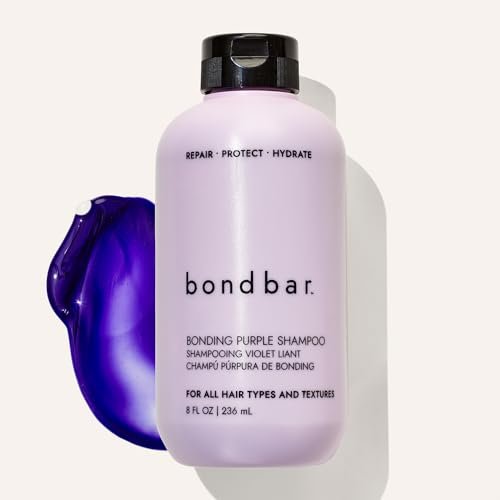 Bondbar Purple Brightening Shampoo for Blonde, Lightened & Gray Hair | Neutralizes Brassiness, Repairs, Protects, Hydrates | Vegan & Cruelty-Free | 8 Fl. Oz - görsel 8