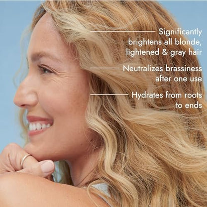 Bondbar Purple Brightening Shampoo for Blonde, Lightened & Gray Hair | Neutralizes Brassiness, Repairs, Protects, Hydrates | Vegan & Cruelty-Free | 8 Fl. Oz