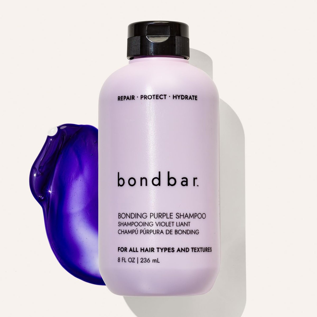 Bondbar Purple Brightening Shampoo for Blonde, Lightened & Gray Hair | Neutralizes Brassiness, Repairs, Protects, Hydrates | Vegan & Cruelty-Free | 8 Fl. Oz - görsel 7