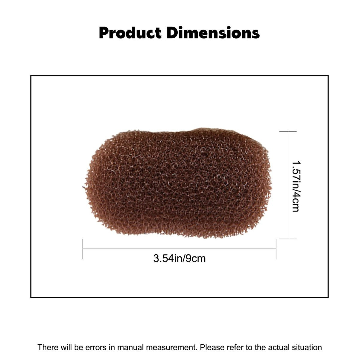 2-Pack Charming Bump It Up Volume Inserts – Coffee Hair Pads for Beehive Styling, Metallic Hair Clip Accessories for Women - görsel 5