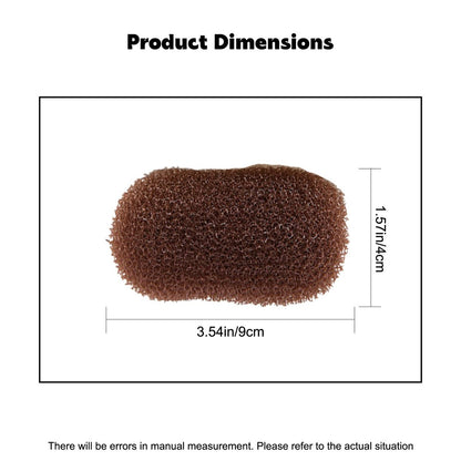 2-Pack Charming Bump It Up Volume Inserts – Coffee Hair Pads for Beehive Styling, Metallic Hair Clip Accessories for Women