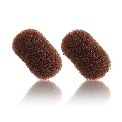 2-Pack Charming Bump It Up Volume Inserts – Coffee Hair Pads for Beehive Styling, Metallic Hair Clip Accessories for Women