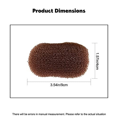 2-Pack Charming Bump It Up Volume Inserts – Coffee Hair Pads for Beehive Styling, Metallic Hair Clip Accessories for Women - görsel 6